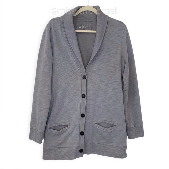 J.Crew Size Medium Women’s Rumpled French Terry Cardigan - Picture 3 of 13